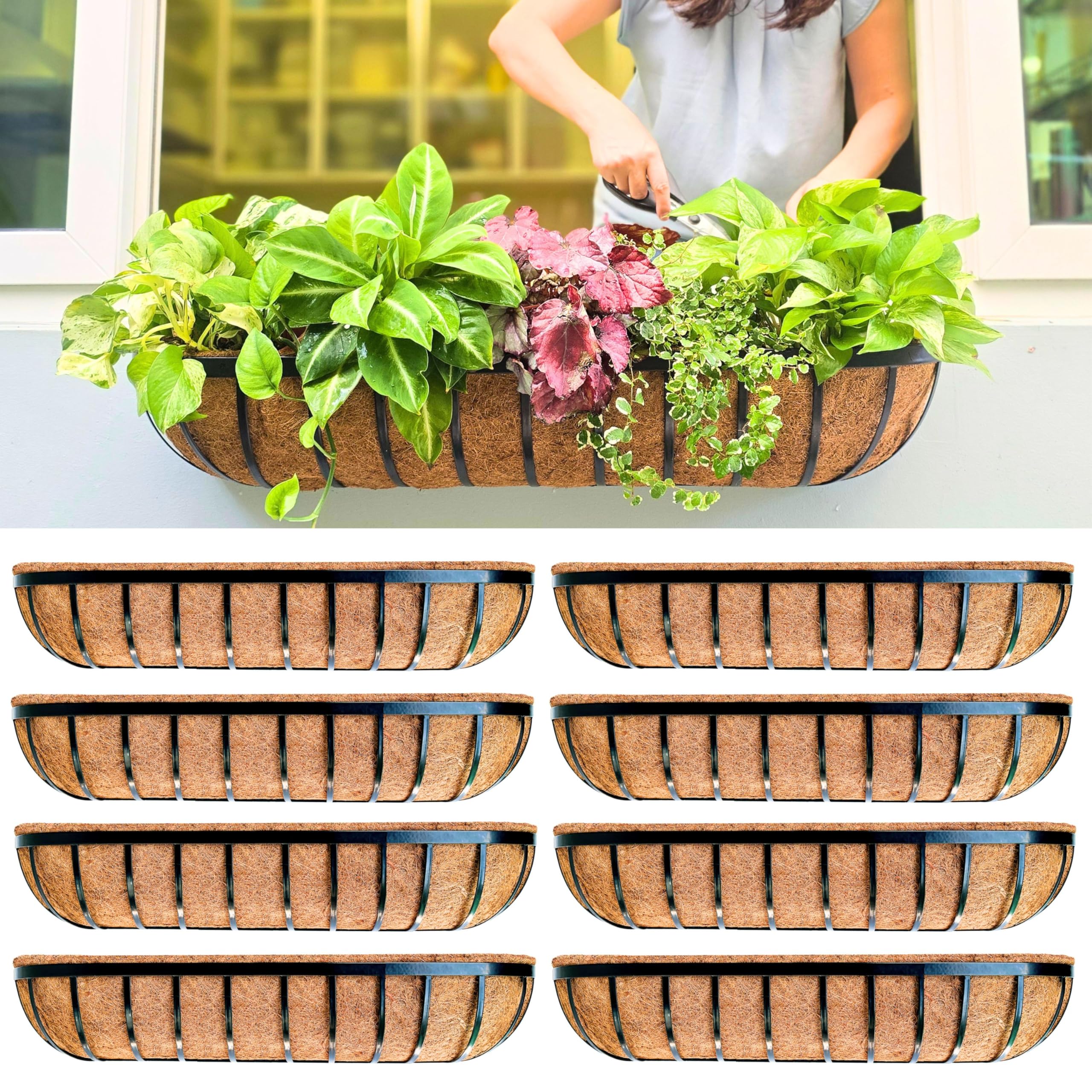 Amazon.com: LaLaGreen Deck Railing Planter Boxes - 8 Pack, 36 Inch